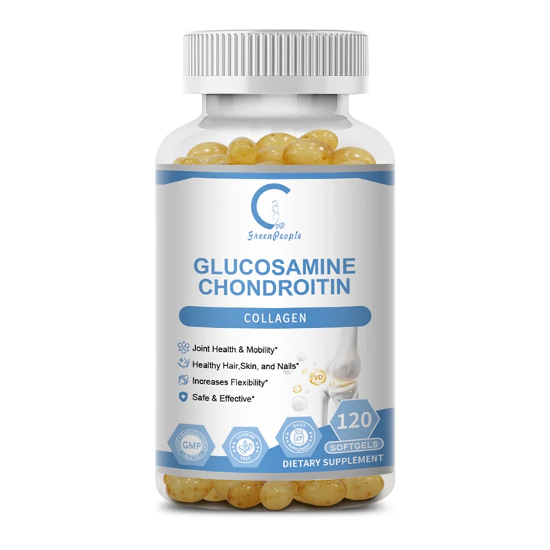 GPGP GreenPeople Glucosamine Chondroitin Capsules for Lubricate Joints,Joint Pain Relief, Support Cartilage Joint Flexibility