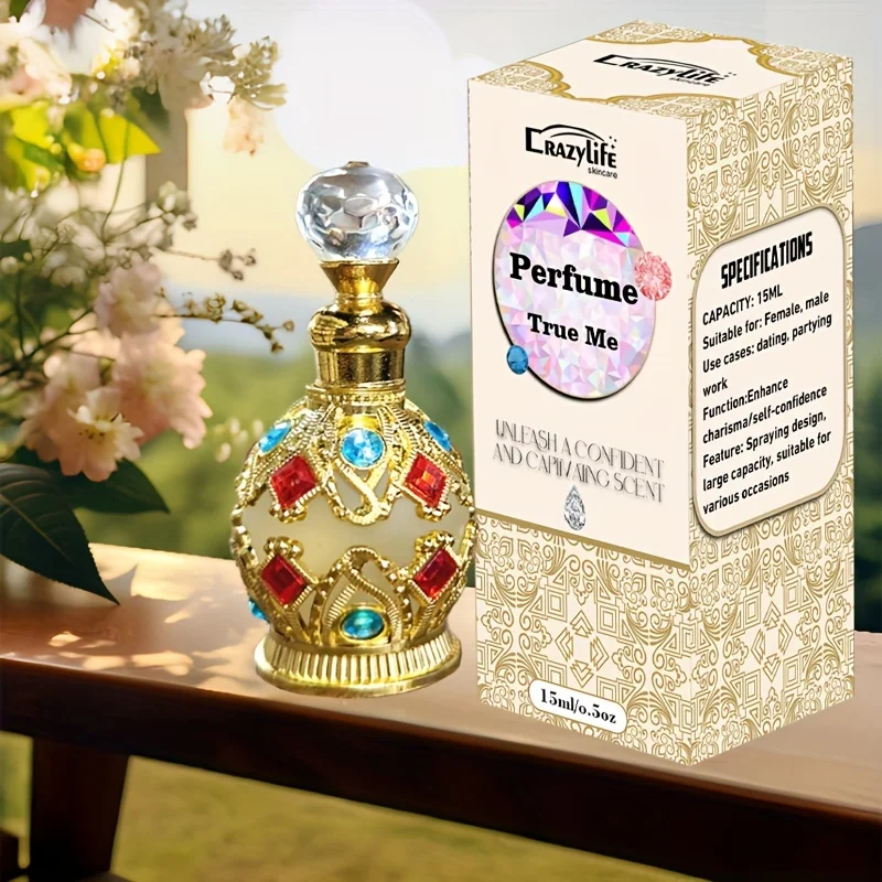 15ml Crazylife Arabian Crown For Women- Exotic Fragrance, Vintage Crystal-Embellished Bottle, Perfect For Evening Wear