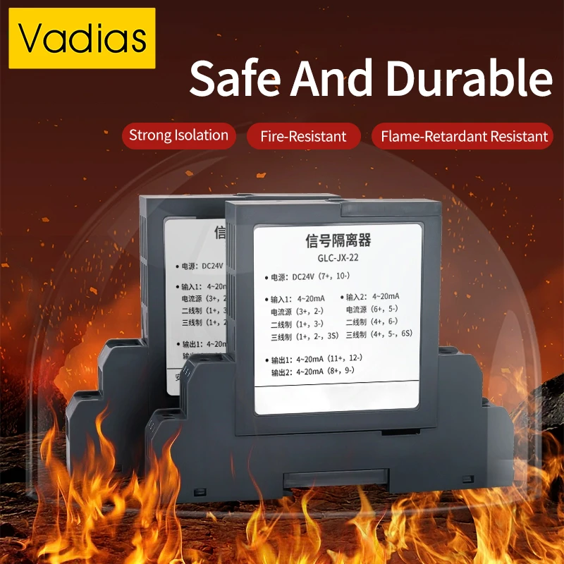 Analog Signal Isolator DC24V 0-10V 0-5V Galvanic Signal Converter 4-20mA 0-20mA 0-10mA 0-75mV DC Signal Isolator