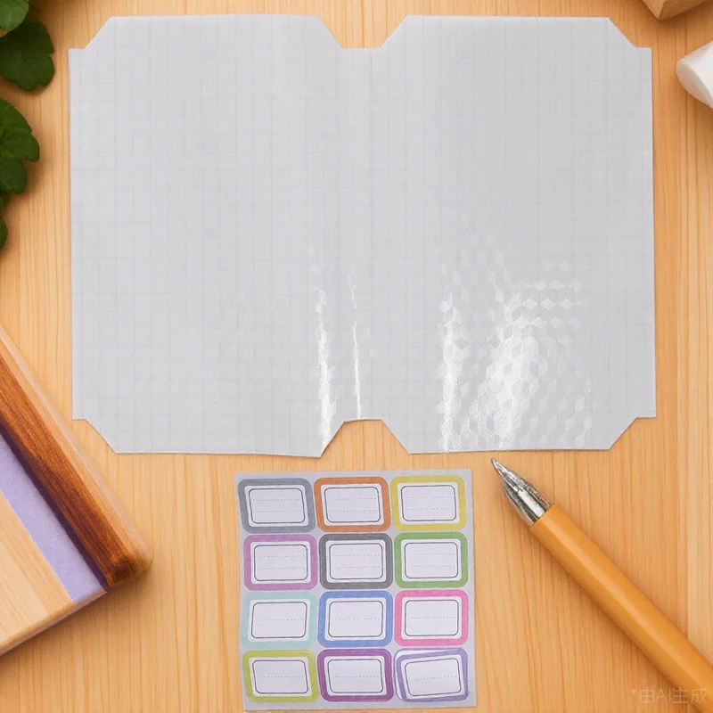 

20Pcs Waterproof Transparent Book Films Frosted Self-Adhesive Plastic Covers Book Protection for School Use