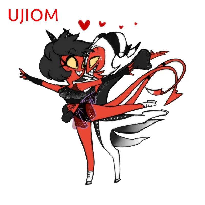 Ujama Boss ميلي الكرتون الشر الفينيل الجدار ملصق ، غرفة المعيشة جذع خلفيات ، ملصقات ديكور المنزل ، 13x10.8cm #1