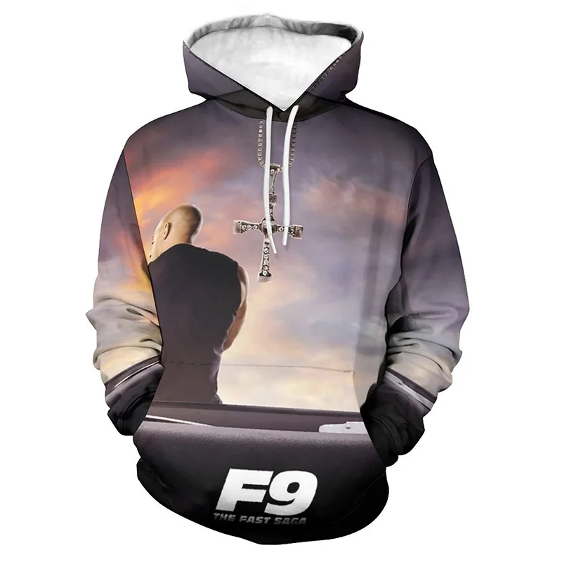 Classic Movie Fast & Furious Graphic Hoodies For Men Women Digital Printed Pullovers Sweatshirts Fashion Casual Men\'s Clothes