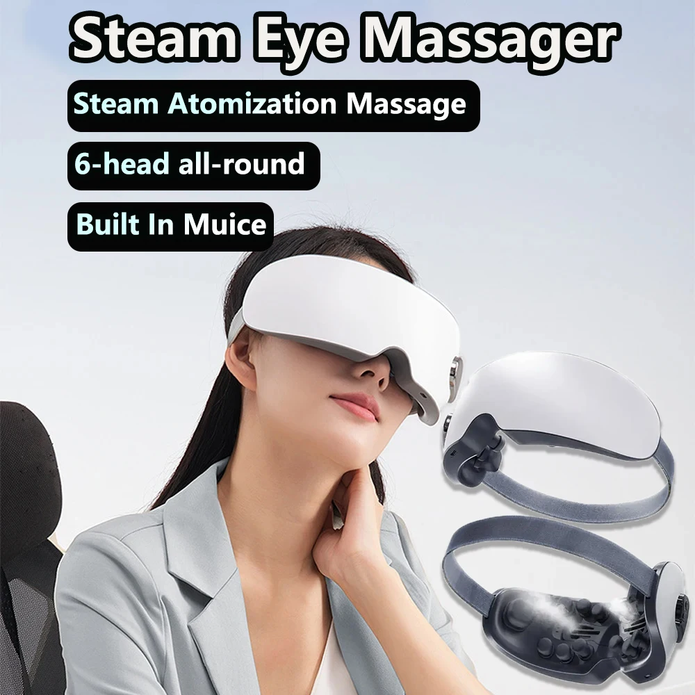 Customizable Steam Eye Massager Warm Spa Eye Care Instrument Smart Relieve Eyes Fatigue Massage Relax Improve Sleep Relieve