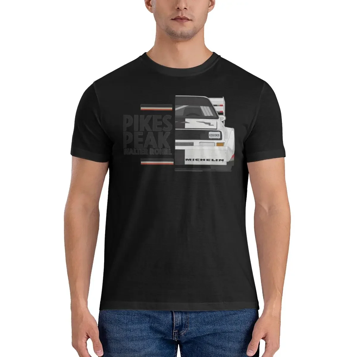 

Men T-Shirts Walter Rohrl Pikes Paeak 1987 Vintage 100% Cotton Tee Shirt Short Sleeve Rohrl T Shirts Round Collar Clothing