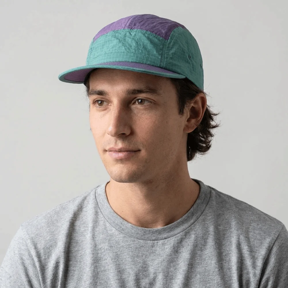 Adjustable Color Matching Baseball Cap Quick-drying Korean Style Men's Summer Hat Short Brim Flat-brimmed Peaked Cap Outdoor