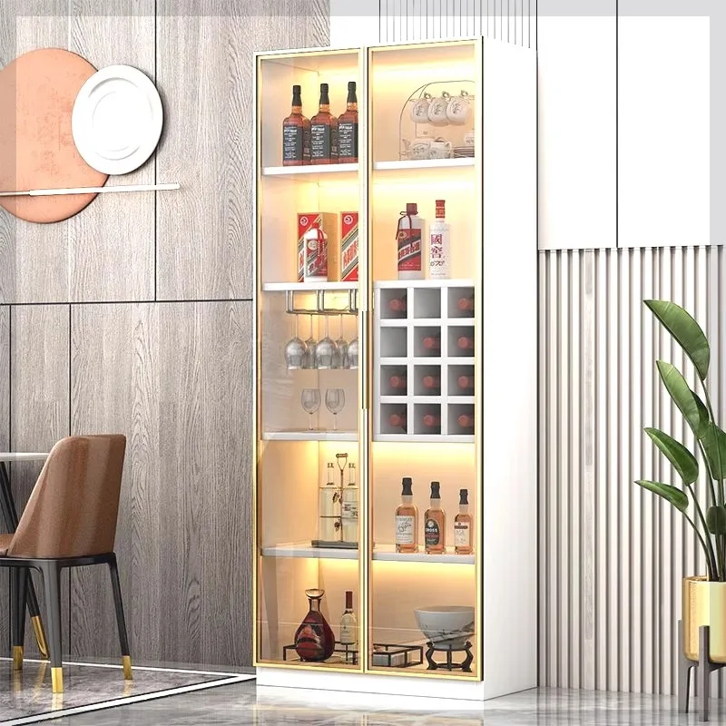 

Whiskey Cabinet Wall Bar Luxury Antique Furniture Drinks Accessories Full Kitchen Modern Home Wine Rack Vitrine Room Liquor