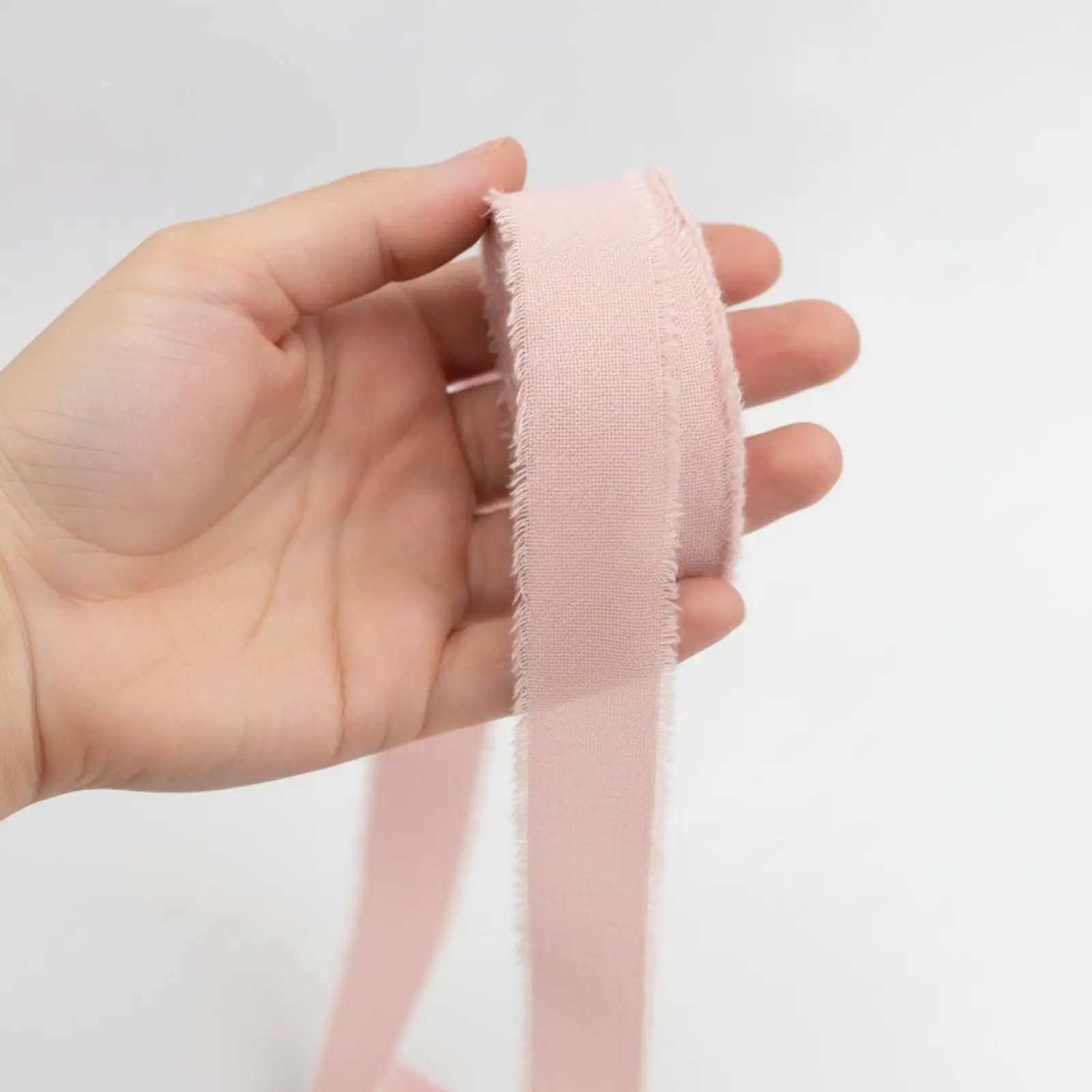 9 Meter Polyester Ribbon with Raw Edges for Bouquet Ties Gift Wrap and Custom Wedding Table Decor