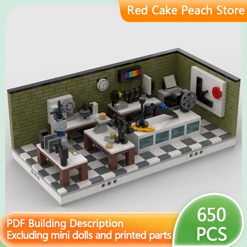 Stadstraatbeeldmodel MOC Bouwstenen Natuurkundig laboratorium Scène Modulaire technologie Kinderen Vakantiegeschenken Assembleer speelgoedpakket