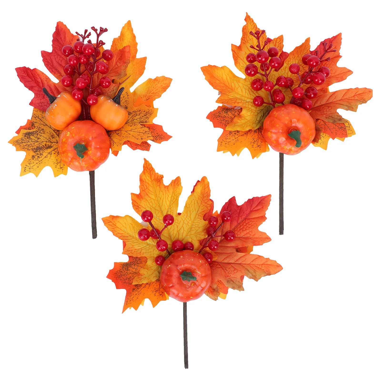 

3 Pcs Faux Simulation Pumpkin Decoration Decorations Halloween Ornament Pumpkins Foam Tabletop Fall for Home