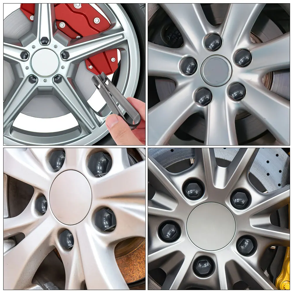 

40Pcs Car Wheel Nut Covers Nylon Material Easy Installation Stylish Charming Exterior Protective Screw Cover Wheel Nut Covers