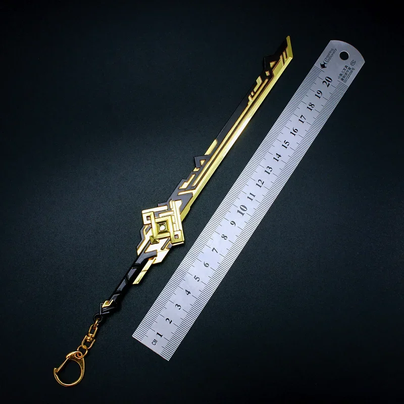 22CM Personaggi del gioco anime Albedo Modello in metallo Periferiche Summit Shaper Genshin Impact Portachiavi Decorazione Artigianato Raccogliere