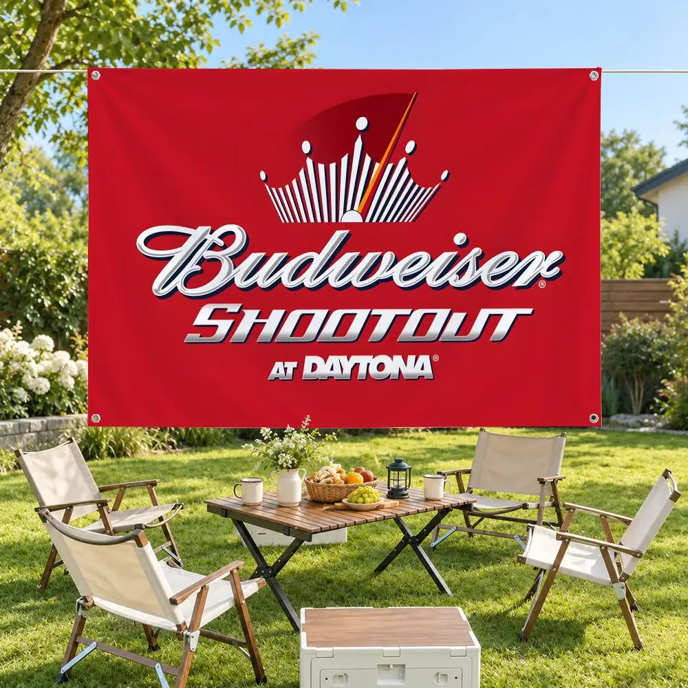 Brand Budweiser Flags Minimalist Fabric Banner Flags Garden Shop Bedroom Festival Birthday Wall Decor