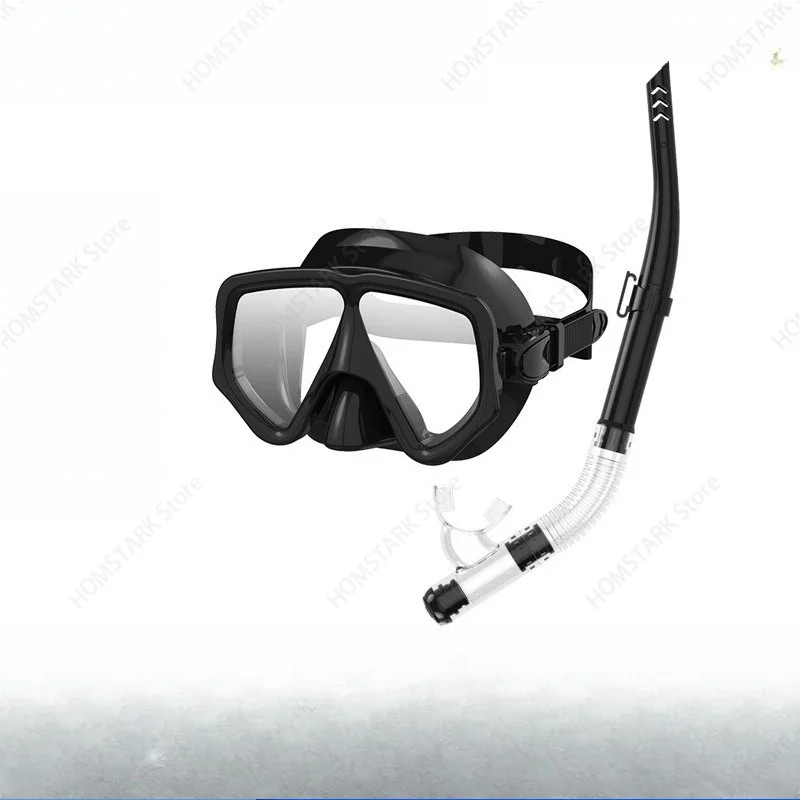 Semi‑Dry Silicone Snorkel Diving Mask Set, Adult Swim Goggles with Breathing Tube for Snorkeling Diving Outdoor Sports Accessory