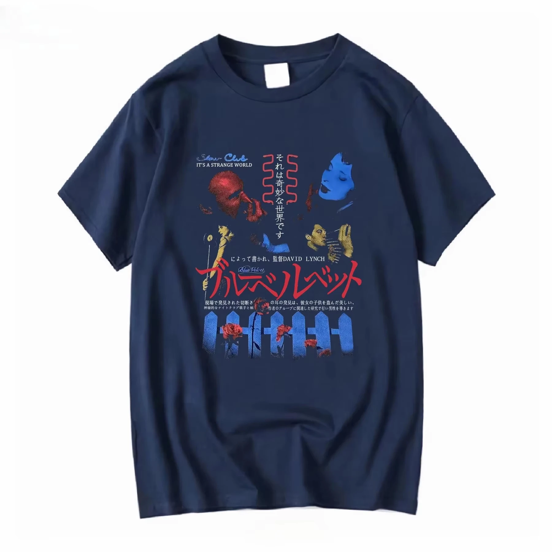 Blue Velvet David Lynch T Shirt Unisex Men Women Cotton Graphic Printed Short Sleeve Round Neck Cult Film Tee Summer Hot Sale