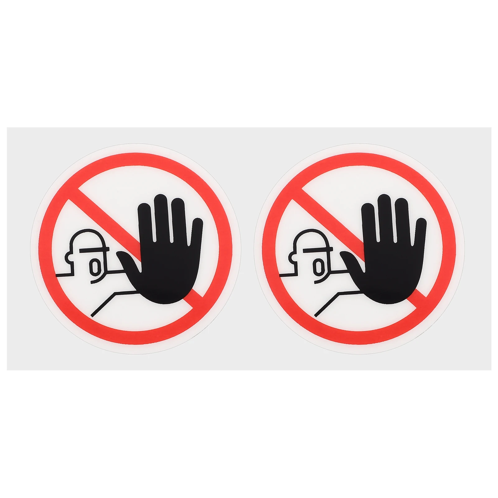

2pcs Do Not Touch Warning Sign Stickers PVC Self Adhesive Safety Machine Signs No Touch Decals Traffic Safety Symbols