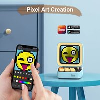 Divoom Ditoo Retro Pixel Art Game Bluetooth Speaker with 16X16 LED App Controlled Front Screen Blue Pink  Green Black  White