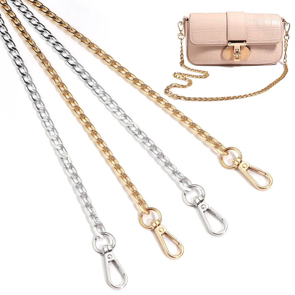 1 tira de metal alumínio saco corrente peças reposição acessórios para mão-tecido bolsa ombro diy alças destacáveis artesanais