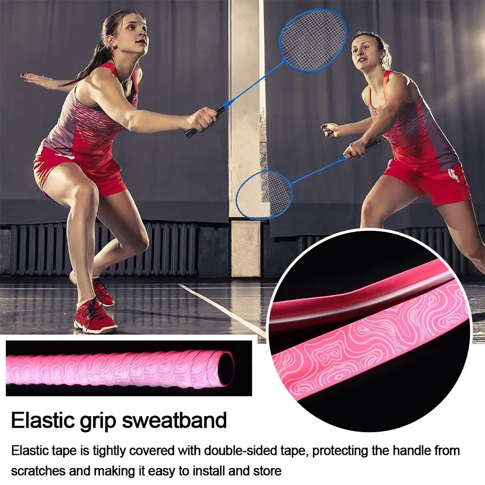 Anti-Slip Sweat Tape Gradient Colorful Fishing Rod Sweatband Thickened Anti Slip Racket Grip Tape Tennis Overgrip Badminton