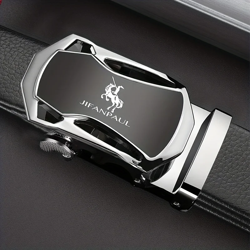 JIFANAUL Men\'s Famous Brand Belt High Quality Leather Luxury Belt Metal Automatic Buckle Belt Business Leisure Fashion Belt