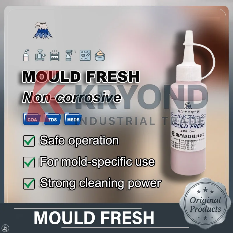 MOULD FRESH Mold Cleaner Deposits Remover Injection Molding Tools Resin Stain Removal Mold Maintenance Cleaning Solution 150ml