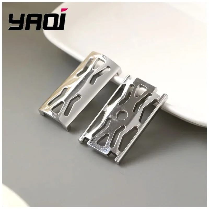 YAQI Safety Razor Head Hollowed Sentinel ssp 316 Stainless Steel Polished For Men With 0.90mm Blade Gap
