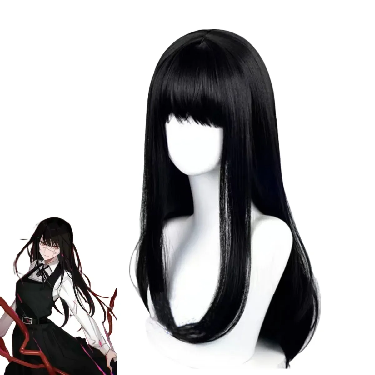 XQAnime Chainsaw Man Mitaka Asa Cosplay Costume Japan and South Korea JK School Uniform Shirt Dress Wig Woman Cute Campus Suit view 6