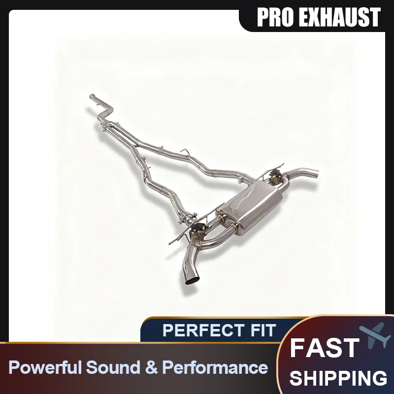 

PRO Suitable for BMW 840i 3.0T Mid Tail Dual Sided Single Outlet Exhaust Pipe with Valve Bright Surface