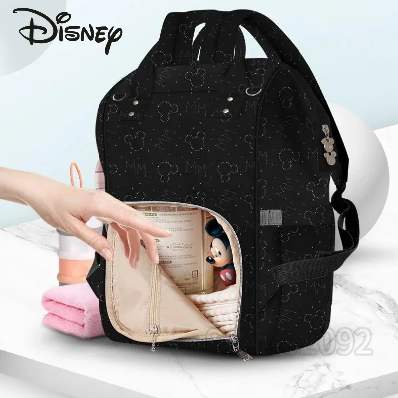 Disney Mickey New Diaper Bag Backpack Luxury Brand Original Baby Bag Cartoon Cute Baby Diaper Bag Backpack Large Capacity