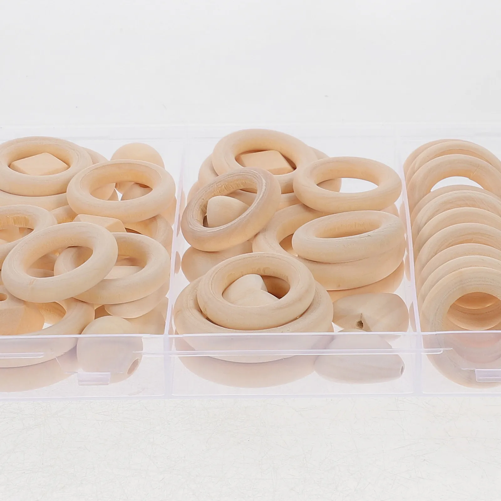 

Набор деревянных бусин для рукоделия: материалы для изготовления браслетов, ожерелий, серег, брелоков, гирлянд. Натуральные деревянные рассыпные бусины для украшений.