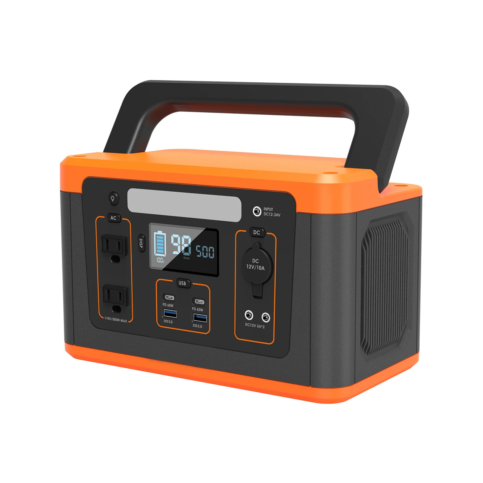 500w Portable Power Station 20.8ah 460wh Camping Solar Power Generator for Home and Outdoor Use