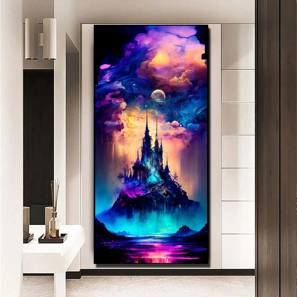 Abstract Forest Landscape Diamond Painting New 2023 5d DIY Full Diamond Embroidery Cross Stitch Kits Mosaic Large Art Home Decor