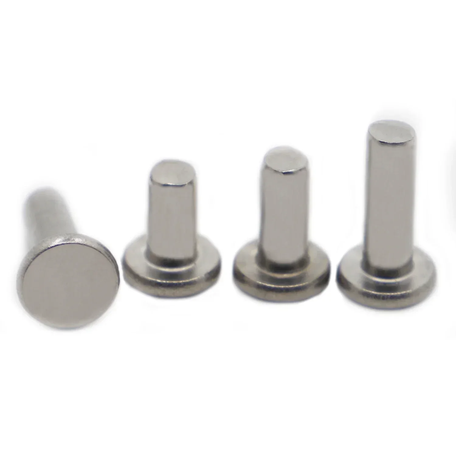5 50 Stück Edelstahl-Vollnieten, selbststeckend, zum Aufklappen von Nieten, Nagelschrauben, flacher runder Kopf, GB109, M2, M2,5, M3, M4, M5, M6 – Detail 4