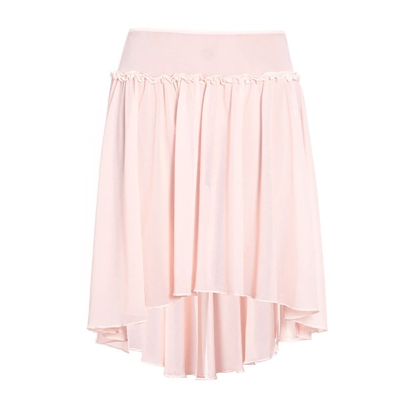 Gonne da balletto da donna Gonna in tulle da ballo traslucido per adulti in morbida rete rosa elastica in vita