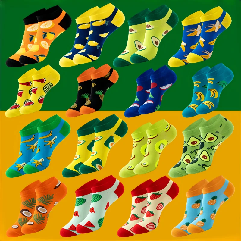 جوارب كاحل للرجال بدون عرض من الفاكهة لعام 2025 بتصميم Sokken على شكل أناناس وبطيخ ومضادة للانزلاق وقابلة للتنفس من القطن لرياضة الجري في صالة الألعاب الرياضية #1
