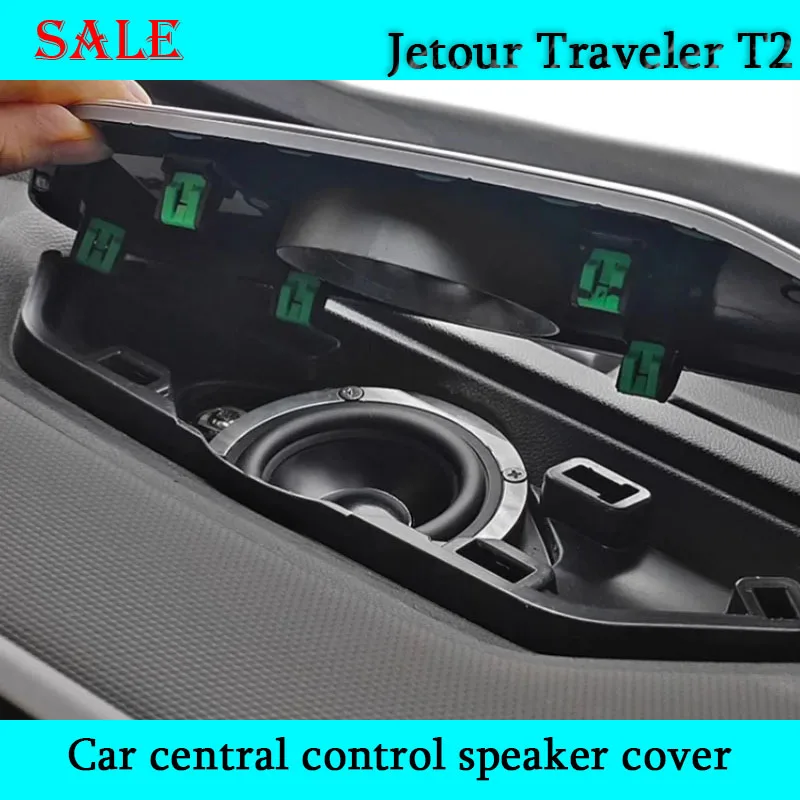 Fit for JETOUR Traveler T2 2023-2024 Car Dashboard Speaker Cover Car Central Control Speaker Mask Cover Car Interior Accessories