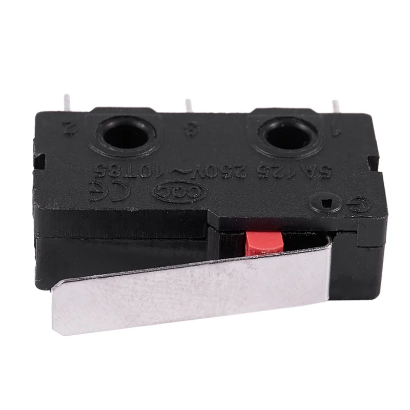 A003 80 Uds AC 125V 250V 5A SPDT interruptor de límite Micro de plástico momentáneo de 3 pines negro + plata