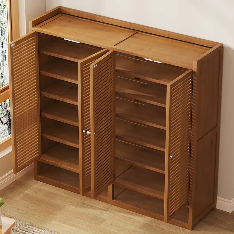 Simple Shoe Rack for Home Large Capacity Door Cabinet for Storing Shoes Dustproof Holds 40 Pairs New Entryway Storage
