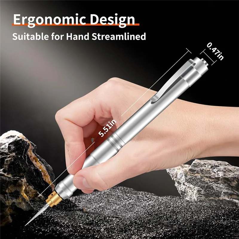 B97A-قلم نقش كهربائي صغير USB قابل للشحن أدوات دوارة لاسلكية، 37000 PRM وضجيج منخفض للمجوهرات الحجرية الخشبية #3