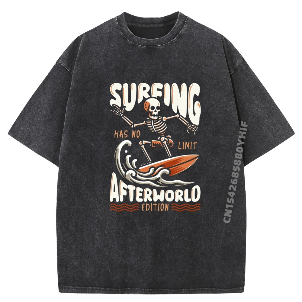 

Surfing Surfrider Waves Surfboard Surfer Mens Korean Fashion Funny T Shirts Big Size Outdoor Washed Clothes