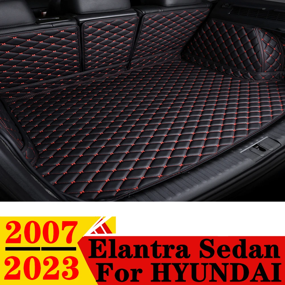 

Коврики в багажник автомобиля для HYUNDAI Elantra Sedan 2021 2022 2023 2011-2007, задняя крышка багажника, коврик, хвост, внутренние детали, коврик для багажа