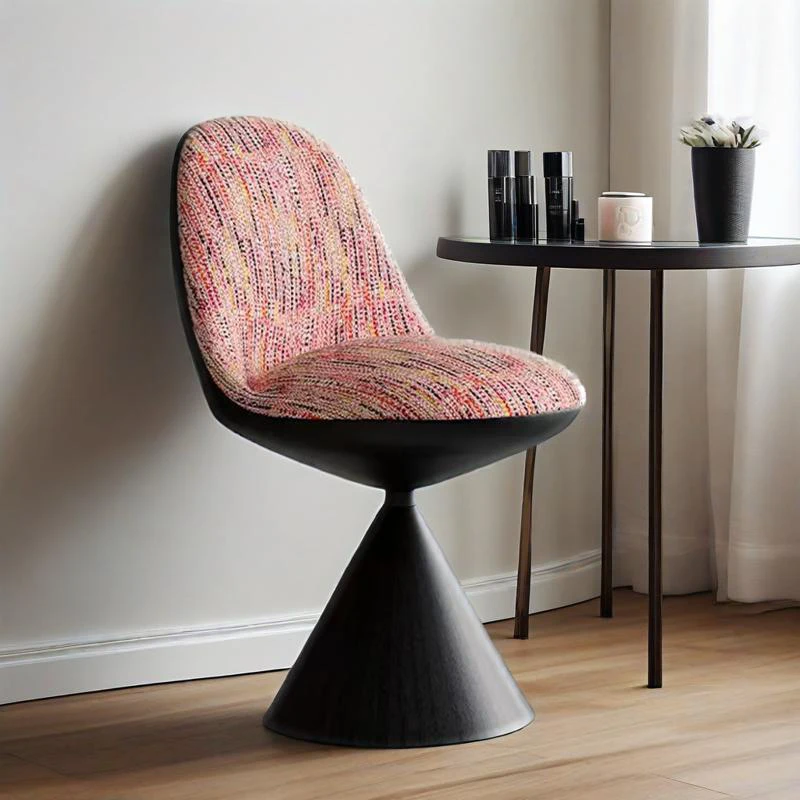 @ Nordic Luxury Makeup Chair French Bedroom High-end Rotatable Makeup Stool Creative Comfortable Backrest Home Furniture