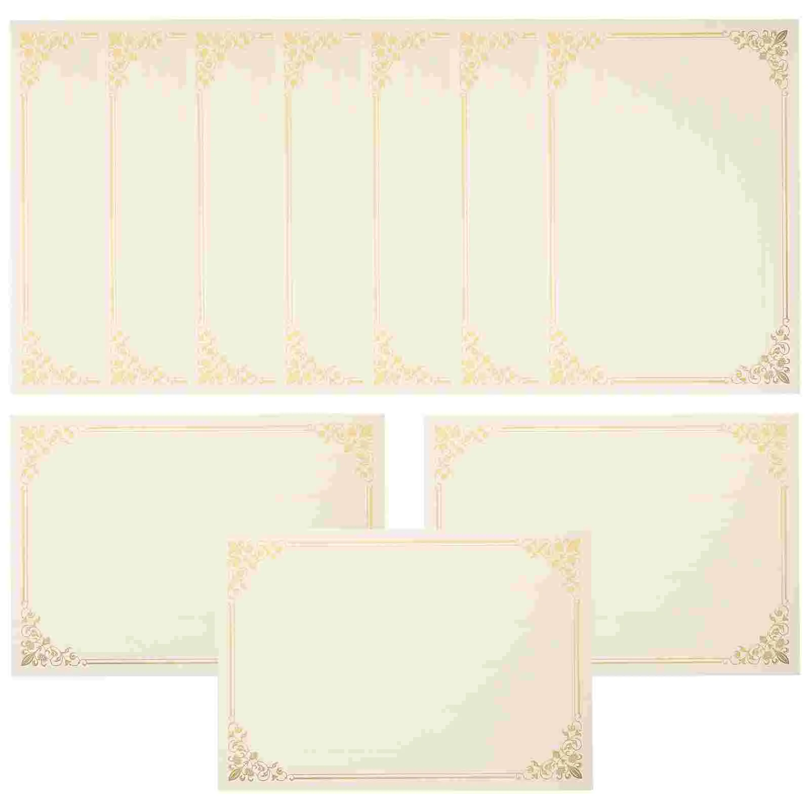 10 Sheets Certificate Inner Page Letter Paper Tissue Stationary Blank Diploma Printable for Writable Printer