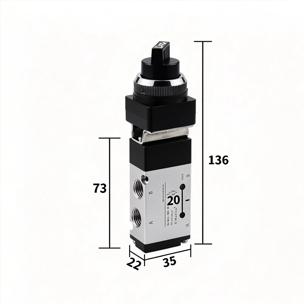 Manual 2 Position 5 Way Pneumatic Valve Kit MV522EB MV522TB MV-08 Aluminum Body 1/4 Inch P AB Inlet 1/8 Inch for R 0 8 Bar