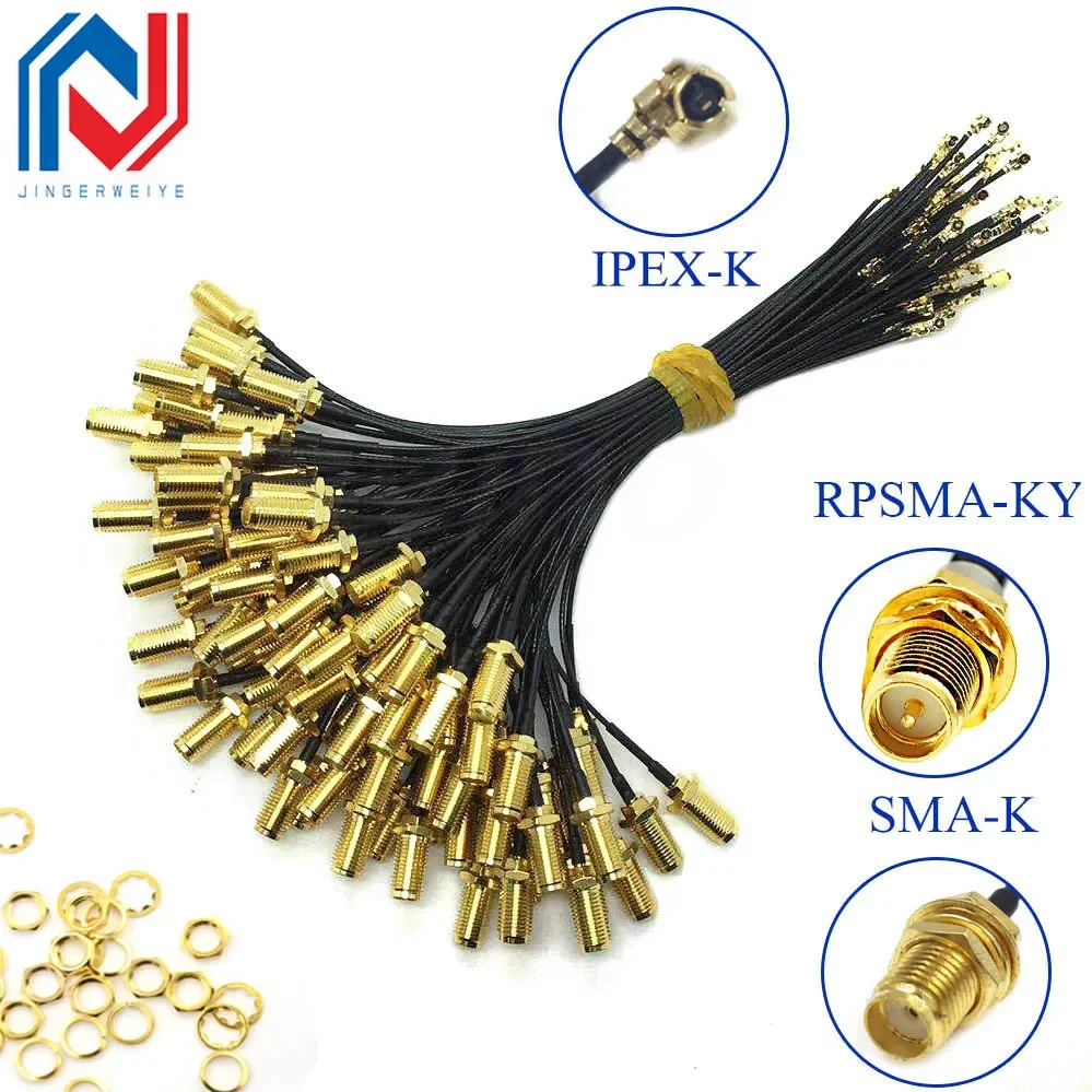 5Pcs SMA Connector Cable Female to uFL/u.FL/IPX/IPEX UFL to SMA Female RG1.13 Antenna RF1.13 Cable Assembly RP-SMA-K