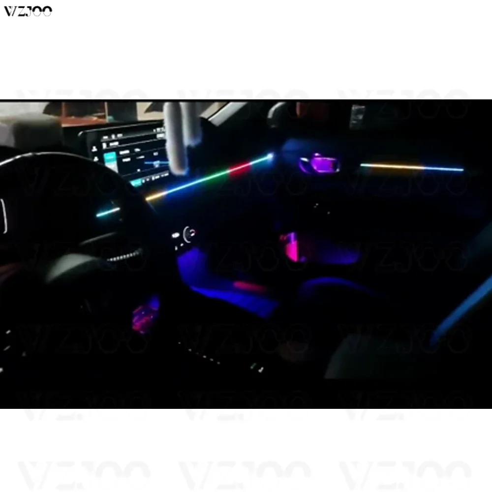 64 colors LED ambient light For Honda 11th Civic 2022 3D water dynamic ambient lamp lights illuminated car Styling