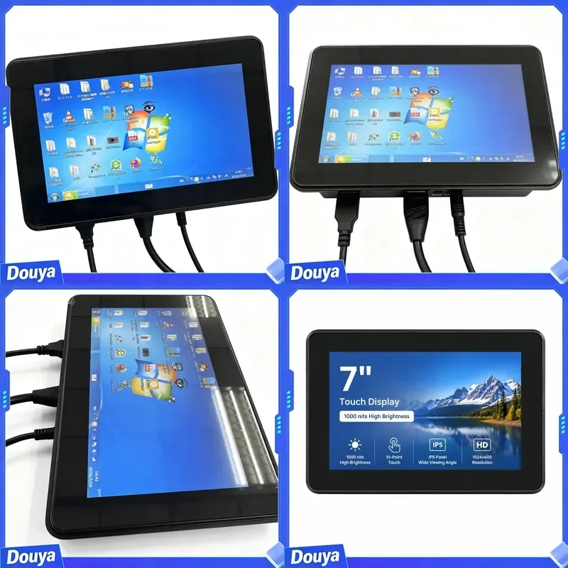 New Factory Custom 7 Inch IPS LCD Display 1000 Nits High Brightness Embedded Capacitive Touch Screen Module Raspberry Pi