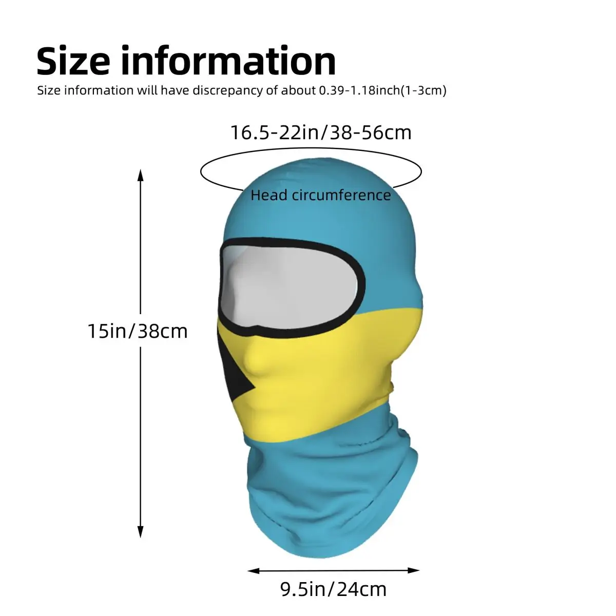 Bahamas Flag Outdoor Cool Sunscreen Motorcycle Face Mask Moto Biker Wind Cap Mask Stopper Windproof Bicycle Cycling Headgear