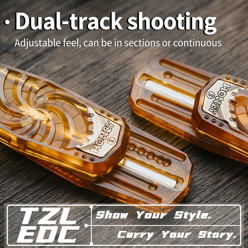 EDC Magnetic Dual Track PEI PEEK Fidget Slider Smooth Push Stress Relief EDC Toy