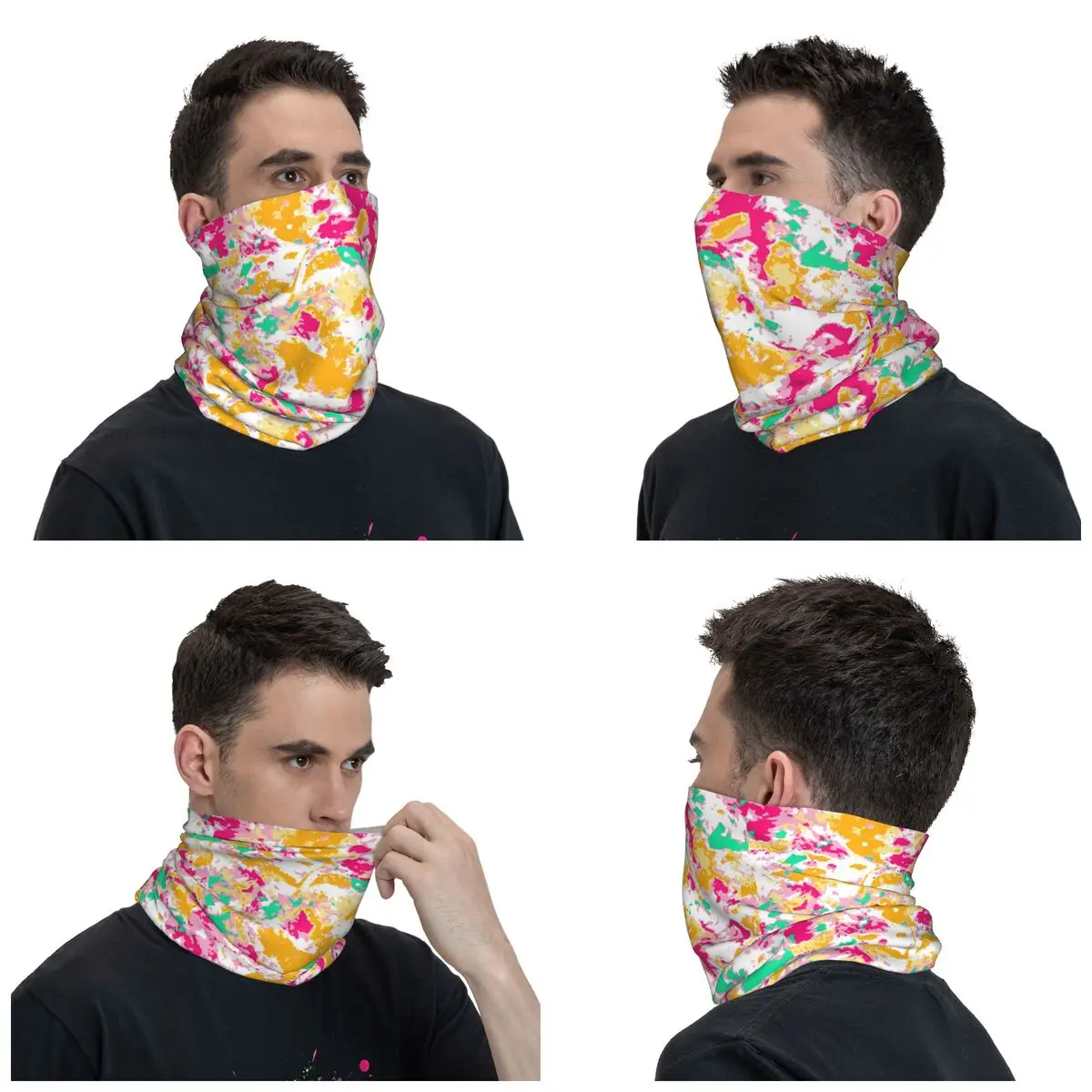 Tie Dye Bandana Neck Cover Printed Balaclavas Magic Scarf Warm Cycling Running Unisex Adult Breathable