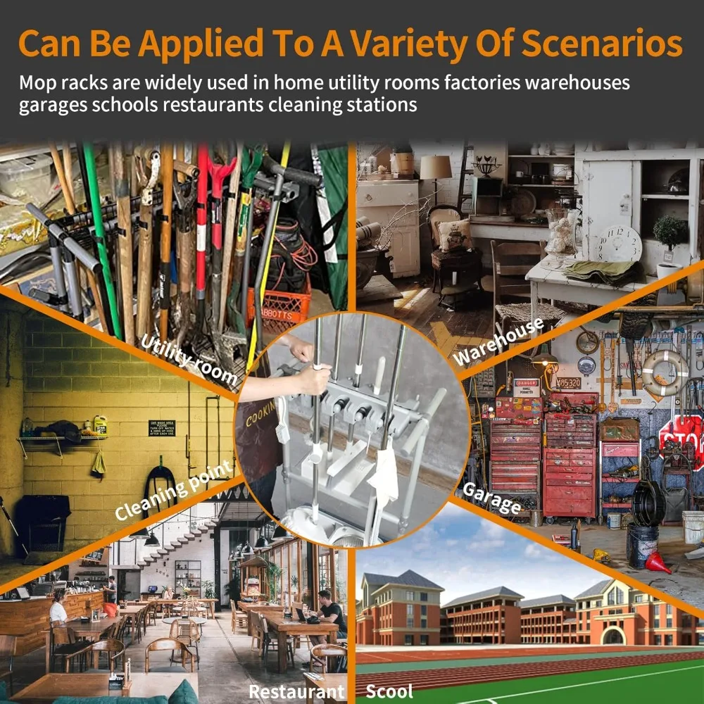 منظم مستلزمات التنظيف بعجلات للتدبير المنزلي الفعال في المرآب والحدائق